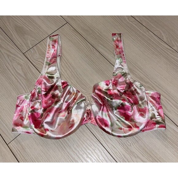 Vintage Maidenform Satin Seduction 7819 Unpadded Underwire Bra Floral Womens 38B - Picture 2 of 6